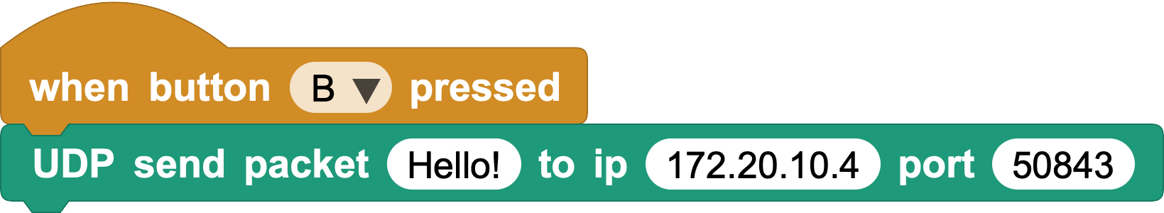 Send a UDP packet from CoCube to the computer
