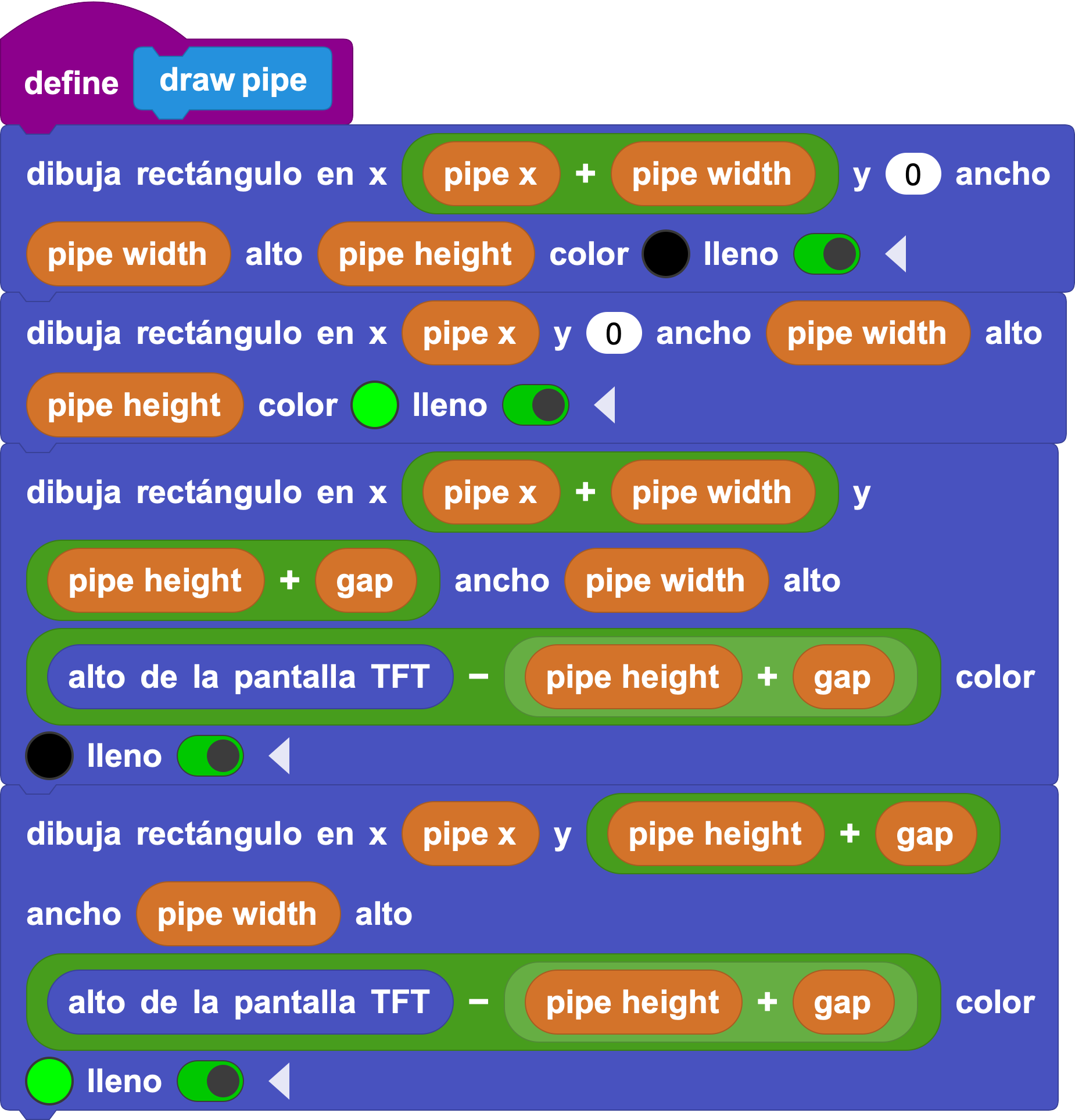 draw pipe