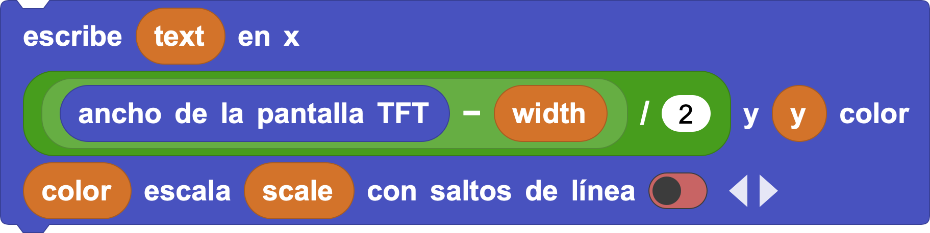 tft text block