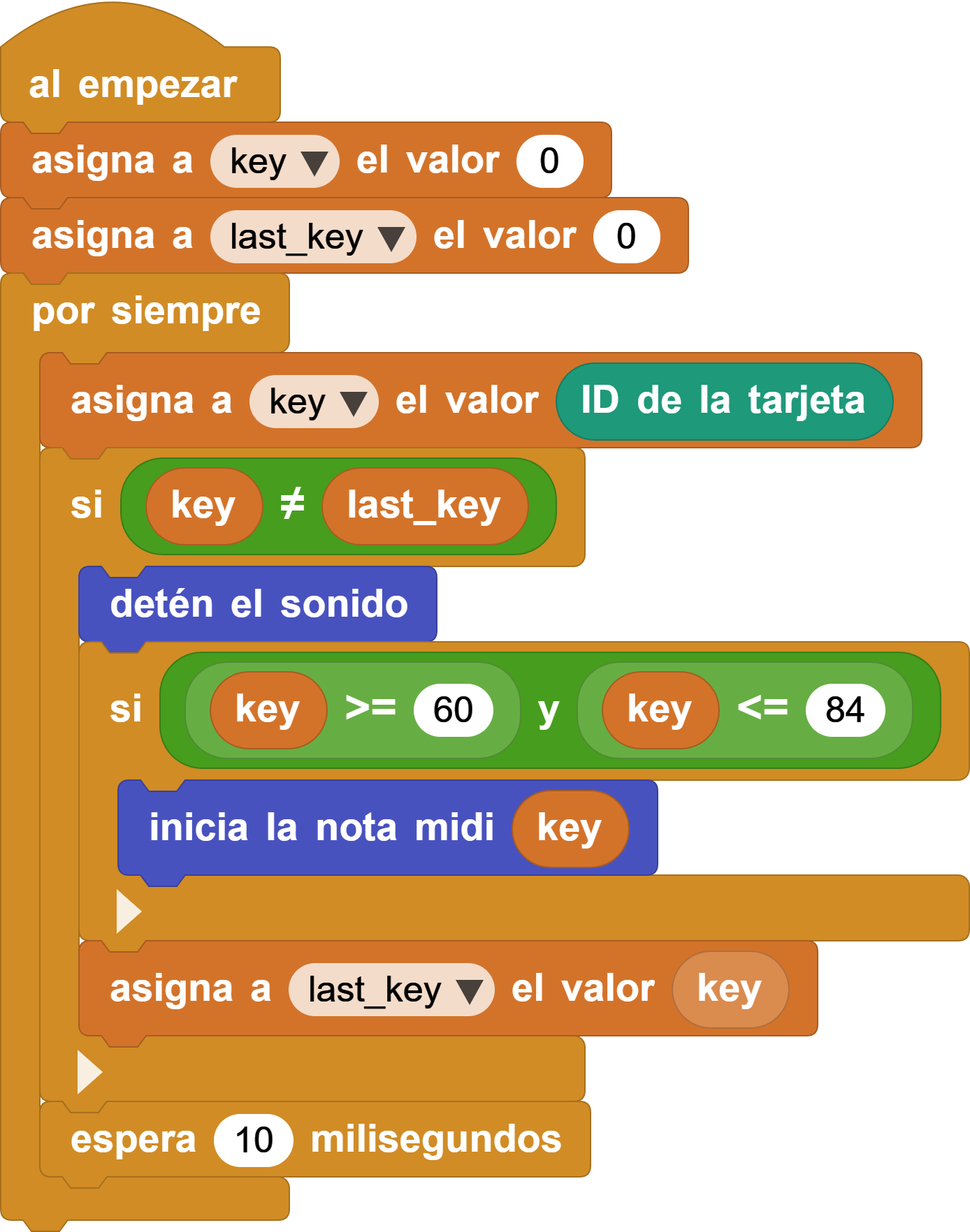 Tocar música con el zumbador sobre el mapa