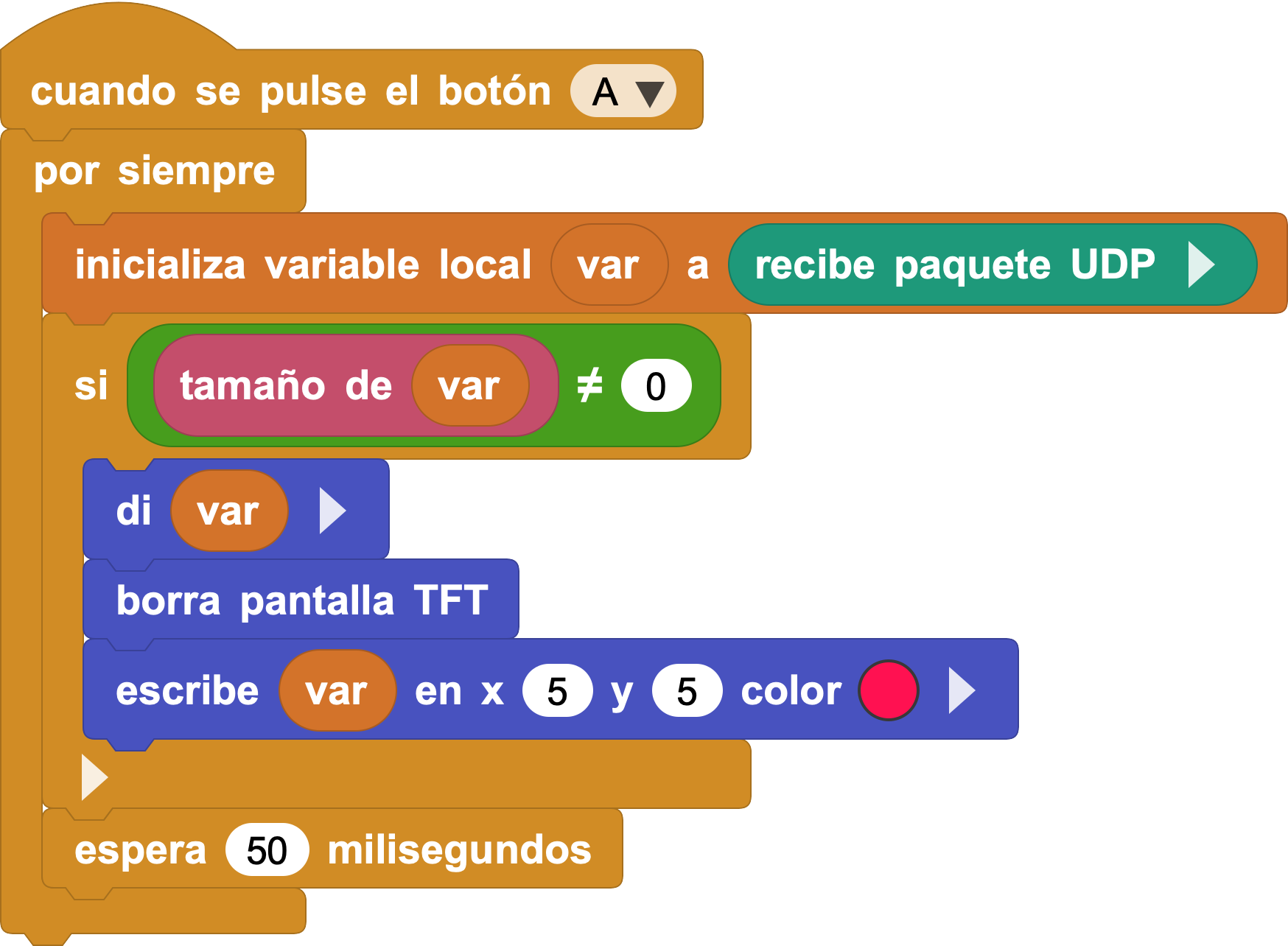 Recibir paquetes UDP en CoCube