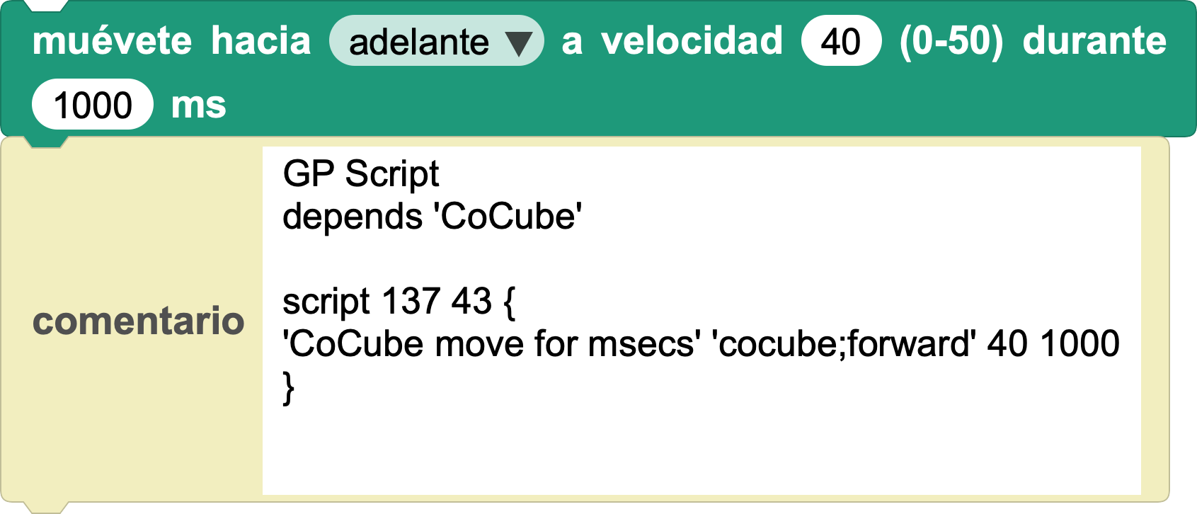 Ver el nombre de función y los parámetros de un bloque